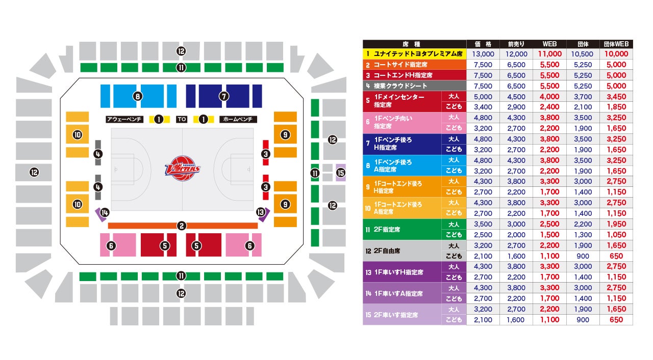 TICKET -座席図・チケット価格-